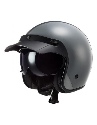 CAPACETE jet COM TELA INTERNA LS2 DE 601 BOB NARDO CINZA