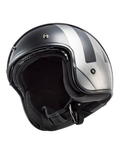 CAPACETE A jet COM TELA INTERNA LS2 DE 601 BOB LINHAS JEANS PRETO