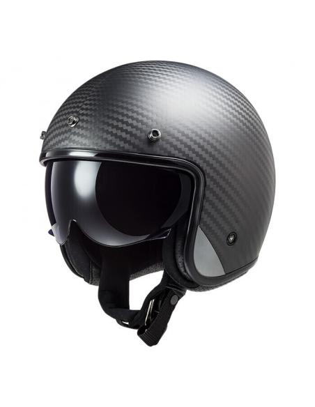 CAPACETE DE jet COM TELA INTERNA LS2 DE CARBONO BOB 601