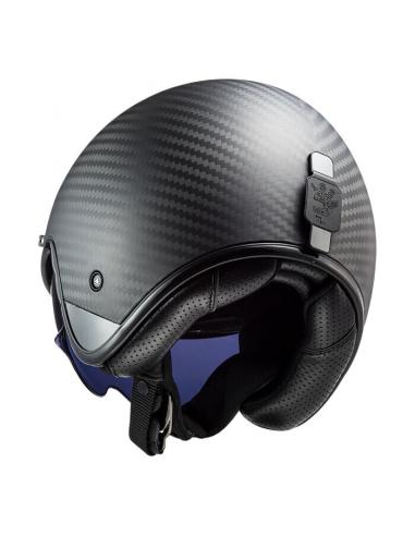 CAPACETE DE jet COM TELA INTERNA LS2 DE CARBONO BOB 601