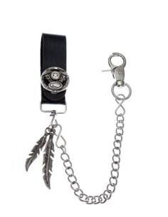 Cadeia Fina De 33 Cm Com Penas E Motor V-Twin