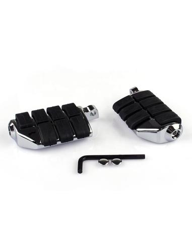 DUAL CONFORT HARLEY CHROME PEGS