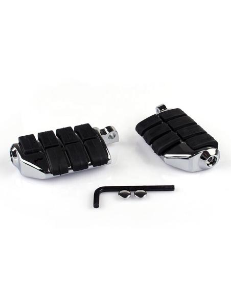 FOOTBOARDS DUPLAS CONFORTO CROMADO HARLEY