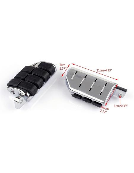 DUAL CONFORT HARLEY CHROME PEGS