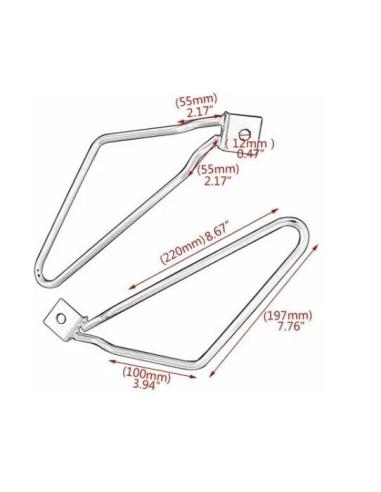 UNIVERSAL SADDLEBAG SUPPORTS MONO POINT BLACK ANCHOR