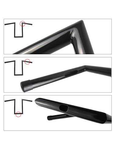 Z-BAR 12 » (30CM) 25MM MANILLAR NOIR