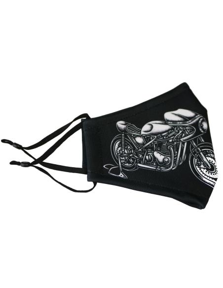 MASQUE HYGIÉNIQUE RÉUTILISABLE ICC MOTO CAFÉ RACER