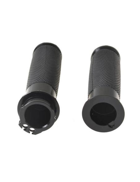 BEVEL GRIPS ALUMINIUM BLACK CONTRAST FOR HARLEY