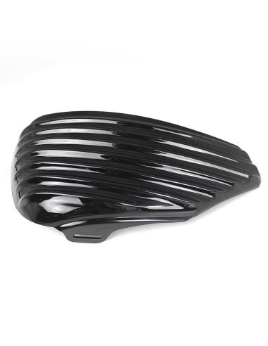 SIDE COVERS RIBBED GLOSS BLACK SPORTSTER 2004 ONWARDS