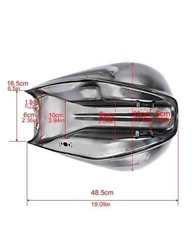 RÉTRO SLIM CAFE RACER UNIVERSAL TANK AVEC BOUCHON ET ROBINET INCLU
