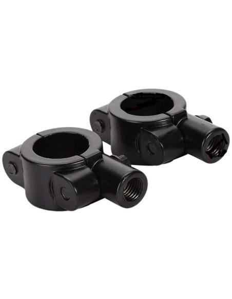 BLACK FLANGES FOR HANDLEBARS 22 TO INSTALL MIRRORS M10