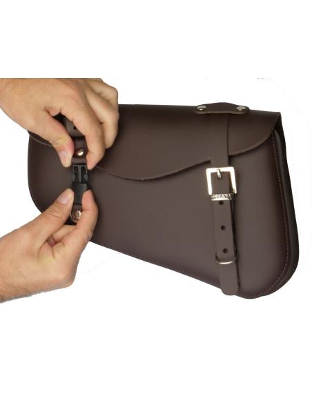 Comprar Alforja Basculante Marrón Izquierda Sportster Con Cierre Rapido a precio de oferta