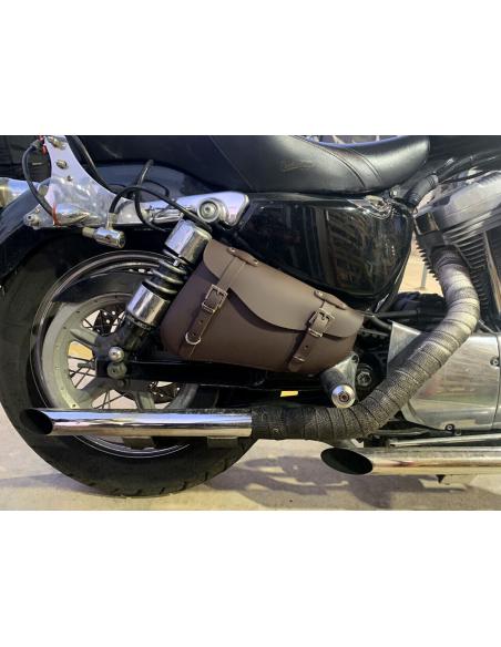 SADDLEBAG BROWN RIGHT SPORTSTER WITH QUICK RELEASE FASTENERS