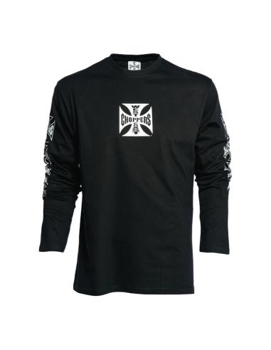 Acquista Maglia a Manica Lunga Original Cross West Coast Choppers Nera a Prezzo Scontato