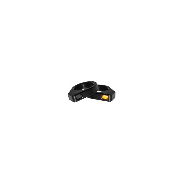 TURN SIGNALS FOR FORK 39/41 HEINZ ZC MICRO BLACK/AMBAR APPROVED