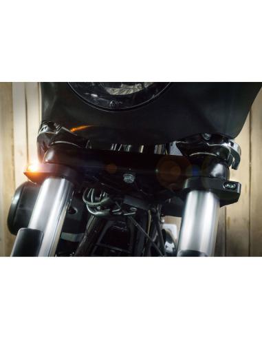 TURN SIGNALS FOR FORK 39/41 HEINZ ZC MICRO BLACK/AMBAR APPROVED