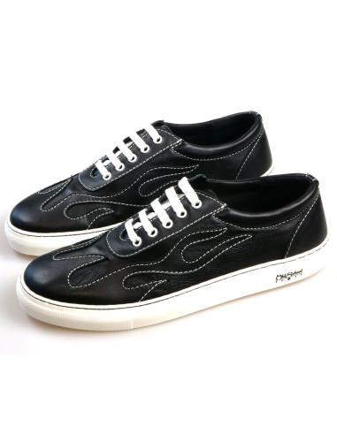 Old School Llamas Negras Chaussures - Made In Spain