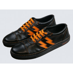 ZAPATILLAS OLD SCHOOL RAYOS NEGRO NARANJA - MADE IN SPAIN