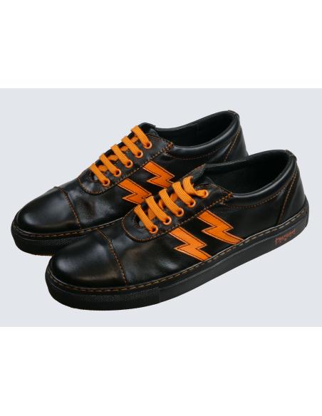 Sneakers Old School Rays Black Orange - Made In Spain