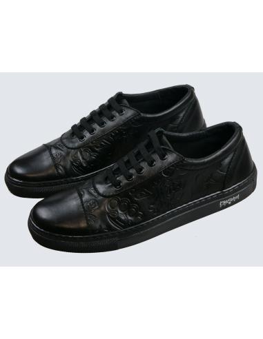 OLD SCHOOL TATTOO BLACK SNEAKERS - MADE IN SPAIN