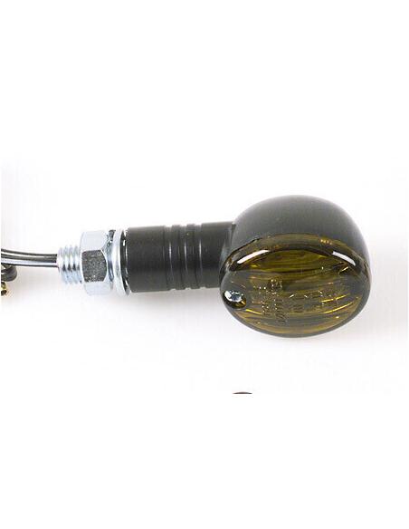 Clignotants "Mini Cateye" Noirs E-Mark Lentille Fumée