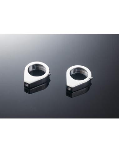 BRIDES FOURCHE POUR CLIGNOTANTS CHROMÉS 41MM - M10