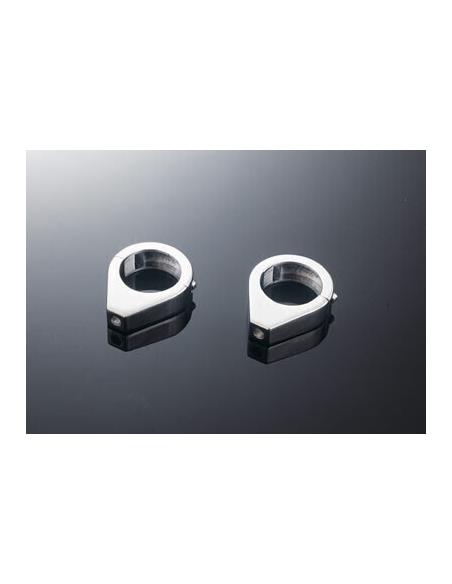 Comprar Bridas Horquilla Para Intermitentes Cromadas 41Mm - M10 a precio de oferta