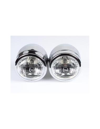 DOUBLE CHROME-PLATED HEADLIGHT WITH E-MARK