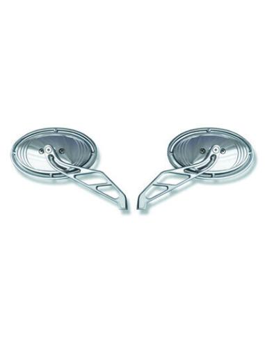 MIROIR OVALE DE LUXE CHROMÉ DROIT