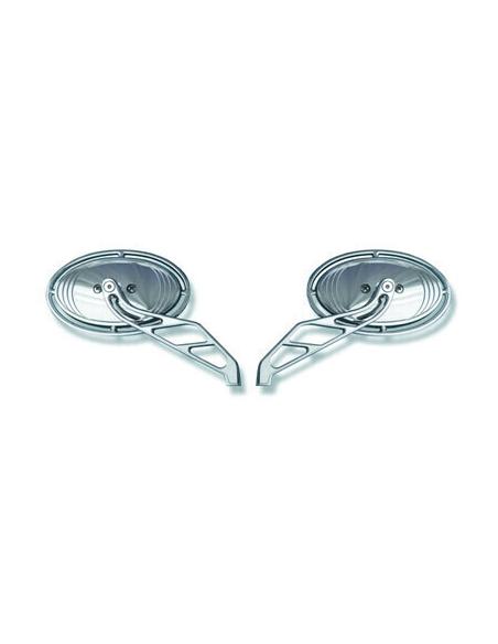 ESPELHO OVAL LUXE CROMADO DIREITO