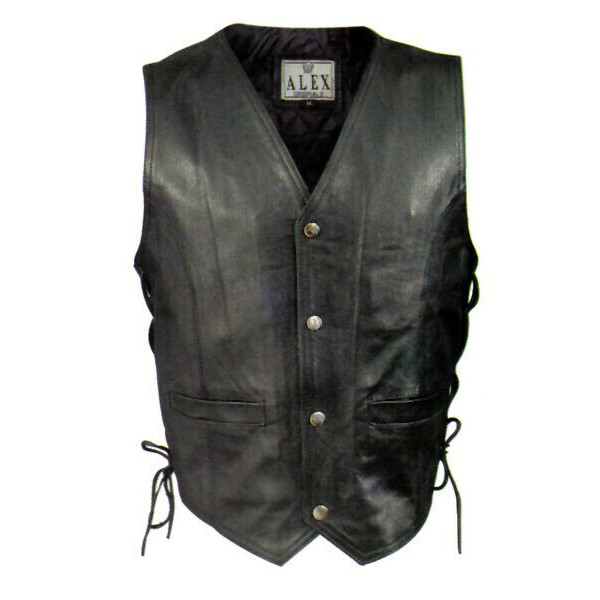 LEATHER VEST WITH LACES