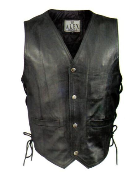 Leather Vest With Laces | Sale Price