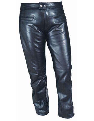 PANTALON EN CUIR FEMME OURLET GRAND ET TAILLE ÉLASTIQUE