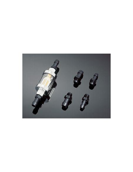 Clear And Chrome Fuel Filter With Adapters