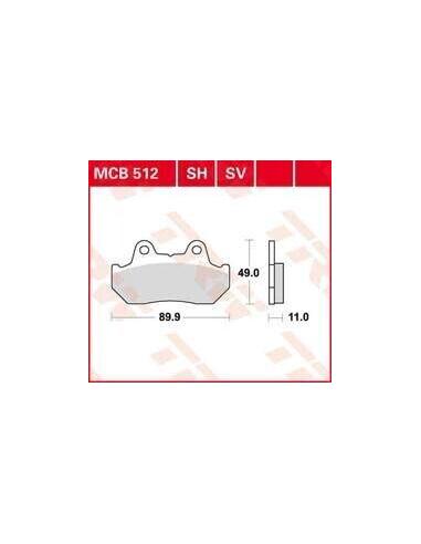 PASTILHAS DE FREIO TRASEIRA SINTEREADAS MCB512SH 88-00