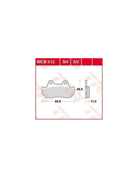 Acquista Pastiglie Freno Posteriori Sinterizzate Mcb512Sh 88-00 a prezzo scontato
