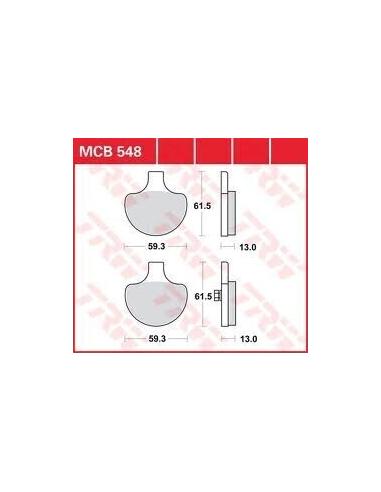 PASTILHAS DE FREIO DIANTEIRAS MCB548