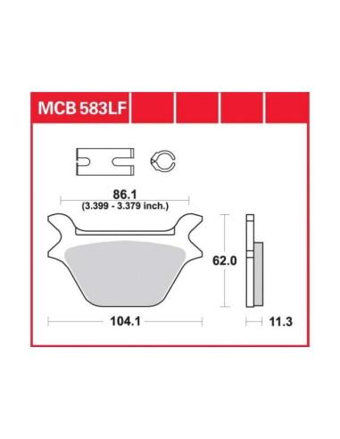 PASTILHAS DE FREIO MCB583