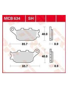 SINTERED REAR BRAKE PADS MCB634SH 2