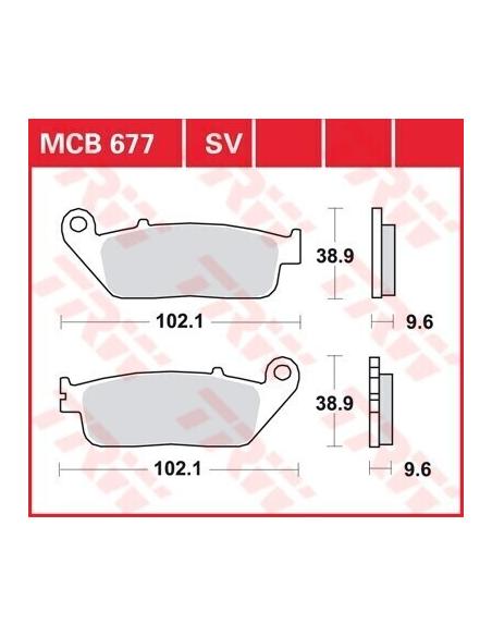 SINTERED FRONT BRAKE PADS MCB677SV