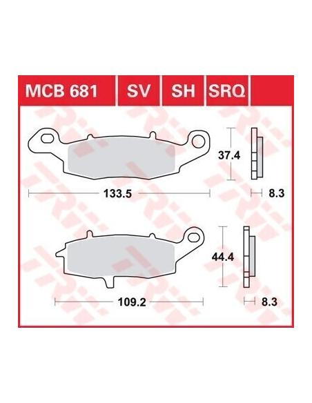 MCB681SH SINTERED PASTILHAS DE FREIO