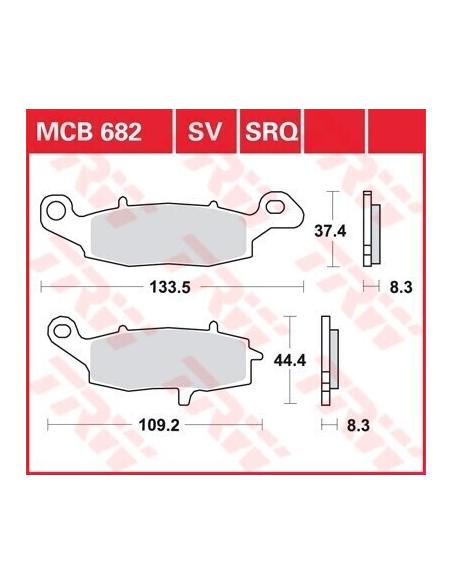 PLAQUETTES DE FREIN AVANTINTERED MCB682SV