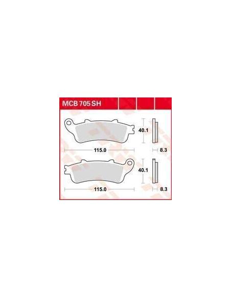PASTILHAS DE FREIO TRASEIRA SINTERED MCB705SH