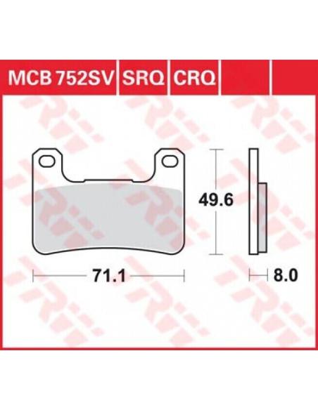 SINTERED FRONT BRAKE PADS MCB752SV