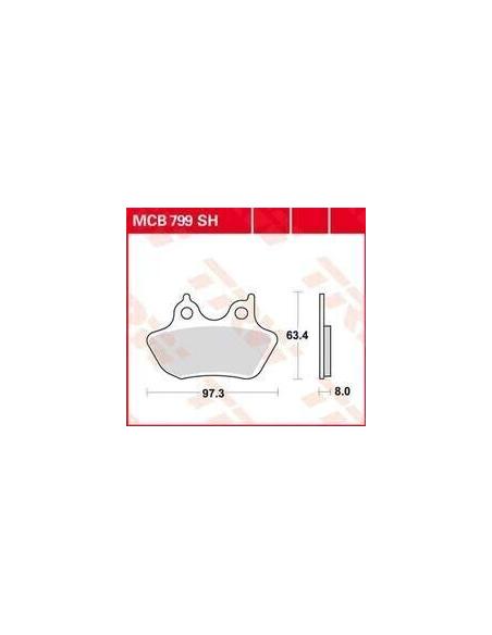 Comprar Pastillas De Freno Trasera Softail Mcb799Sh 05-07 a precio de oferta