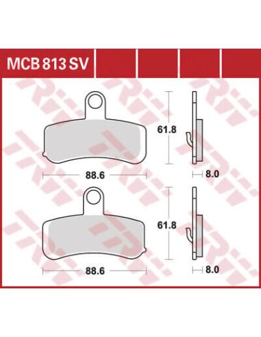 08-10 SOFTAIL MCB813SV PASTILHAS DE FREIO DIANTEIRAS