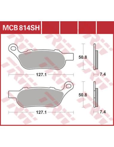 REAR BRAKE PADS SOFTAIL MCB814SH FROM 08-17