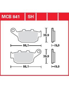 SINTERED REAR BRAKE PADS MCB841SH 2