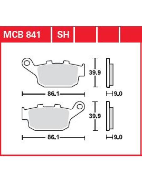 PASTILHAS DE FREIO TRASEIRA SINTERED MCB841SH