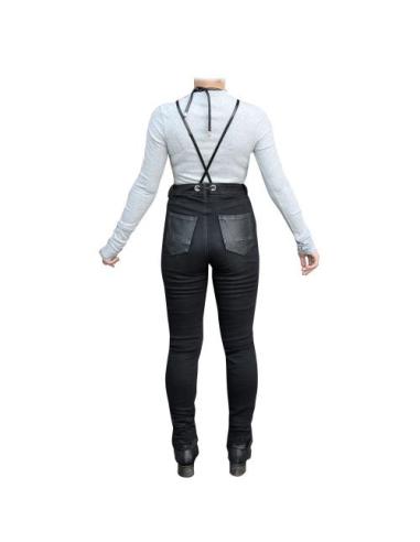Acquista Pettorina Jeans con Kevlar Overlap Zoey Lady Black - Omologato a prezzo scontato